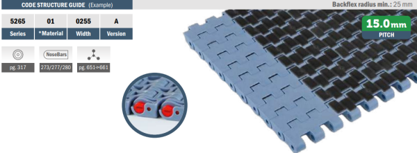 525 HD GT Side Indent - Modular Belt